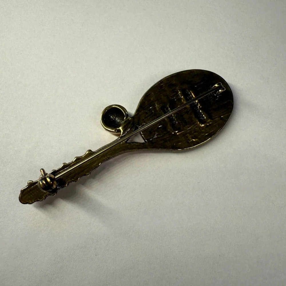 Heidi Daus Tennis Racket Brooch Pin - Picture 3 of 4
